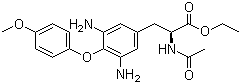 3,5-二氨基-4-(4-甲氧苯氧基)-N-乙酰-L-苯丙氨酸乙酯結(jié)構(gòu)式_440667-78-7結(jié)構(gòu)式