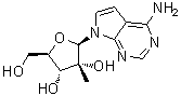 (2R,3r,4r,5r)-2-(4-amino-7h-pyrrolo[2,3-d]pyrimidin-7-yl)-5-(hydroxymethyl)-3-methyltetrahydrofuran-3,4-diol Structure,443642-29-3Structure
