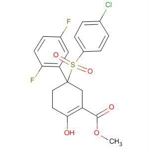 1-環(huán)己烯-1-羧酸,5-[(4-氯苯基)磺?；鵠-5-(2,5-二氟苯基)-2-羥基-,甲酯結(jié)構(gòu)式_471903-19-2結(jié)構(gòu)式