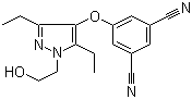 3-氰基-5-[[3,5-二乙基-1-(2-羥基乙基)-1H-吡唑-4-基]氧基]苯甲腈結(jié)構(gòu)式_473921-12-9結(jié)構(gòu)式