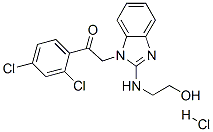 Ethanone, 1-(2,4-dichlorophenyl)-2-[2-[(2-hydroxyethyl)amino]-1h-benzimidazol-1-yl]-, monohydrochloride (9ci) Structure,474003-73-1Structure