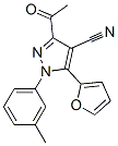 3-乙?；?5-(2-呋喃)-1-(3-甲基苯基)-1H-吡唑-4-甲腈結(jié)構(gòu)式_487002-26-6結(jié)構(gòu)式