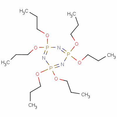 2,2,4,4,6,6-己丙氧基-1,3,5,2lambda<sup>5</sup>,4lambda<sup>5</sup>,6lambda<sup>5</sup>-三氮雜三膦雜環(huán)己三烯結(jié)構式_5116-77-8結(jié)構式
