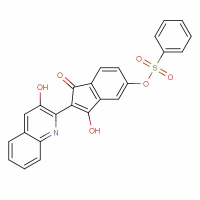 3-羥基-2-(3-羥基-2-喹啉基)-5-[(苯基磺?；?氧基]-1H-茚-1-酮結(jié)構(gòu)式_51419-02-4結(jié)構(gòu)式