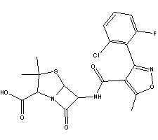 氟氯西林結(jié)構(gòu)式_5250-39-5結(jié)構(gòu)式