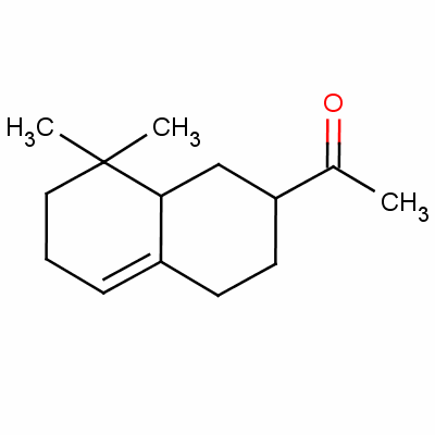 1-(1,2,3,4,6,7,8,8A-八氫-8,8-二甲基-2-萘)-1-乙酮結(jié)構(gòu)式_53144-54-0結(jié)構(gòu)式
