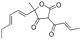5-[(1E,3e)-1,3-己二烯基]-5-甲基-3-[(e)-1-氧代-2-丁烯]呋喃-2,4(3h,5h)-二酮結(jié)構(gòu)式_55045-15-3結(jié)構(gòu)式