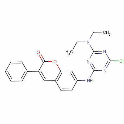 7-[[4-氯-6-(二乙基氨基)-1,3,5-噻嗪-2-基]氨基]-3-苯基-2H-1-苯并吡喃-2-酮結(jié)構(gòu)式_5516-22-3結(jié)構(gòu)式