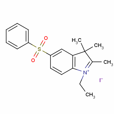 1-乙基-2,3,3-三甲基-5-(苯基磺酰基)-3H-吲哚鎓碘化物結(jié)構(gòu)式_55203-51-5結(jié)構(gòu)式