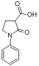 1-Phenyl-2-oxo-3-pyrrolidinecarboxylic acid Structure,56137-52-1Structure