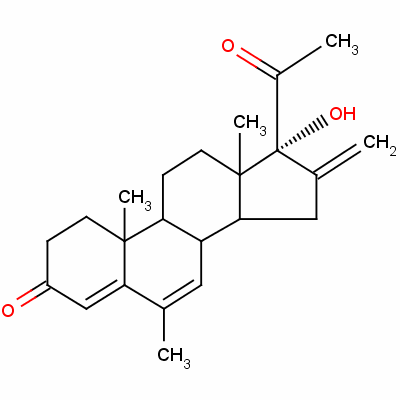 美侖孕酮結構式_5633-18-1結構式