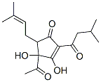 4-乙?；?3,4-二羥基-5-(3-甲基-2-丁烯)-2-(3-甲基-1-氧代丁基)-2-環(huán)戊烯-1-酮結(jié)構(gòu)式_57195-46-7結(jié)構(gòu)式