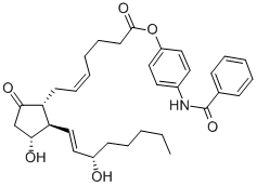 4-(Benzoylamino)phenyl (5z,11alpha,13e,15s)-11,15-dihydroxy-9-oxoprosta-5,13-dien-1-oateStructure,57790-53-1Structure 4-(Benzoylamino)phenyl (5z,11alpha,13e,15s)-11,15-dihydroxy-9-oxoprosta-5,13-dien-1-oate Structure,57790-53-1Structure