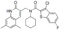 (9ci)-3-氯-n-環(huán)己基-n-[(1,2-二氫-5,7-二甲基-2-氧代-3-喹啉)甲基]-6-氟-苯并[b]噻吩-2-羧酰胺結構式_579453-90-0結構式