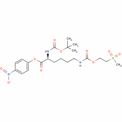 N2-(叔丁氧羰基)-N6-[[2-(甲基磺酰基)乙氧基]羰基]-L-賴(lài)氨酸 4-硝基苯基酯結(jié)構(gòu)式_58082-65-8結(jié)構(gòu)式