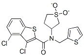 (9ci)-3,4-二氯-n-(四氫-1,1-二氧化物-3-噻吩)-n-(2-噻吩甲基)-苯并[b]噻吩-2-羧酰胺結構式_585550-88-5結構式