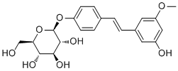BETA-D-葡萄糖苷 4-[(1E)-2-(3-羥基-5-甲氧基苯基)乙烯基]苯結(jié)構(gòu)式_58762-96-2結(jié)構(gòu)式