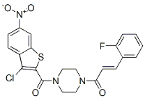 (9ci)-1-[(3-氯-6-硝基苯并[b]噻吩-2-基)羰基]-4-[3-(2-氟苯基)-1-氧代-2-丙烯基]-哌嗪結(jié)構(gòu)式_588673-75-0結(jié)構(gòu)式