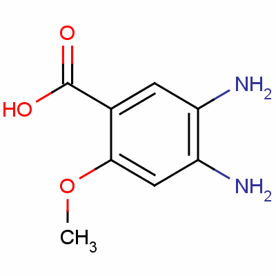 4,5-二氨基鄰茴香酸結(jié)構(gòu)式_59338-91-9結(jié)構(gòu)式