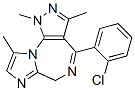 4-(2-氯苯基)-1,6-二氫-1,3,9-三甲基咪唑并[1,2-a]吡唑并[4,3-f][1,4]二氮雜卓結(jié)構(gòu)式_59897-48-2結(jié)構(gòu)式