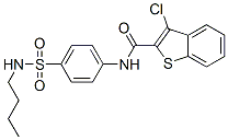 (9ci)-n-[4-[(丁基氨基)磺?；鵠苯基]-3-氯-苯并[b]噻吩-2-羧酰胺結(jié)構(gòu)式_600122-47-2結(jié)構(gòu)式