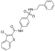(9ci)-3-氯-n-[4-[[(2-苯基乙基)氨基]磺?；鵠苯基]-苯并[b]噻吩-2-羧酰胺結構式_600122-48-3結構式