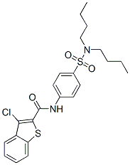 (9ci)-3-氯-n-[4-[(二丁基氨基)磺?；鵠苯基]-苯并[b]噻吩-2-羧酰胺結構式_600122-50-7結構式