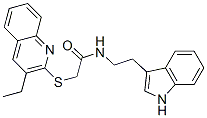 (9ci)-2-[(3-乙基-2-喹啉)硫代]-n-[2-(1H-吲哚-3-基)乙基]-乙酰胺結構式_602266-87-5結構式
