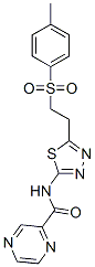 (9CI)-N-[5-[2-[(4-甲基苯基)磺?；鵠乙基]-1,3,4-噻二唑-2-基]-吡嗪羧酰胺結(jié)構式_602282-71-3結(jié)構式