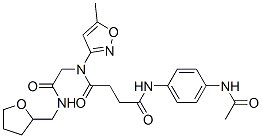 (9ci)-n-[4-(乙?；被?苯基]-n-(5-甲基-3-異噁唑基)-n-[2-氧代-2-[[(四氫-2-呋喃)甲基]氨基]乙基]-丁烷二酰胺結(jié)構(gòu)式_602322-36-1結(jié)構(gòu)式