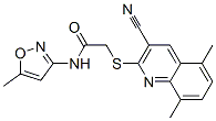 (9ci)-2-[(3-氰基-5,8-二甲基-2-喹啉)硫代]-n-(5-甲基-3-異噁唑基)-乙酰胺結構式_602324-32-3結構式