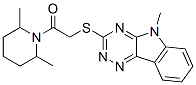 (9ci)-2,6-二甲基-1-[[(5-甲基-5H-1,2,4-噻嗪并[5,6-b]吲哚-3-基)硫代]乙?；鵠-哌啶結(jié)構(gòu)式_603946-12-9結(jié)構(gòu)式