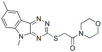 (9ci)-4-[[(5,8-二甲基-5H-1,2,4-噻嗪并[5,6-b]吲哚-3-基)硫代]乙?；鵠-嗎啉結(jié)構(gòu)式_603946-38-9結(jié)構(gòu)式