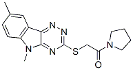 (9CI)-1-[[(5,8-二甲基-5H-1,2,4-噻嗪并[5,6-b]吲哚-3-基)硫代]乙?；鵠-吡咯烷結(jié)構(gòu)式_603946-42-5結(jié)構(gòu)式