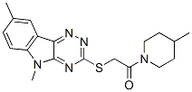 (9ci)-1-[[(5,8-二甲基-5H-1,2,4-噻嗪并[5,6-b]吲哚-3-基)硫代]乙?；鵠-4-甲基-哌啶結(jié)構(gòu)式_603946-47-0結(jié)構(gòu)式