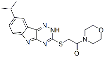 (9ci)-4-[[[8-(1-甲基乙基)-2H-1,2,4-噻嗪并[5,6-b]吲哚-3-基]硫代]乙?；鵠-嗎啉結(jié)構(gòu)式_603947-18-8結(jié)構(gòu)式