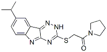 (9CI)-1-[[[8-(1-甲基乙基)-2H-1,2,4-噻嗪并[5,6-b]吲哚-3-基]硫代]乙酰基]-吡咯烷結(jié)構(gòu)式_603947-23-5結(jié)構(gòu)式
