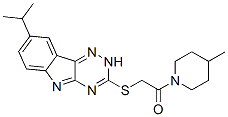 (9ci)-4-甲基-1-[[[8-(1-甲基乙基)-2H-1,2,4-噻嗪并[5,6-b]吲哚-3-基]硫代]乙?；鵠-哌啶結構式_603947-29-1結構式