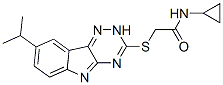 (9ci)-n-環(huán)丙基-2-[[8-(1-甲基乙基)-2H-1,2,4-噻嗪并[5,6-b]吲哚-3-基]硫代]-乙酰胺結構式_603947-31-5結構式