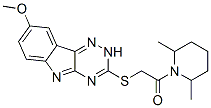 (9ci)-1-[[(8-甲氧基-2H-1,2,4-噻嗪并[5,6-b]吲哚-3-基)硫代]乙酰基]-2,6-二甲基-哌啶結(jié)構(gòu)式_603947-44-0結(jié)構(gòu)式