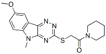 (9ci)-1-[[(8-甲氧基-5-甲基-5H-1,2,4-噻嗪并[5,6-b]吲哚-3-基)硫代]乙?；鵠-哌啶結構式_603947-53-1結構式