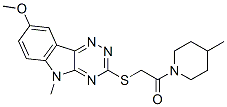 (9ci)-1-[[(8-甲氧基-5-甲基-5H-1,2,4-噻嗪并[5,6-b]吲哚-3-基)硫代]乙酰基]-4-甲基-哌啶結(jié)構(gòu)式_603947-59-7結(jié)構(gòu)式