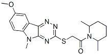 (9ci)-1-[[(8-甲氧基-5-甲基-5H-1,2,4-噻嗪并[5,6-b]吲哚-3-基)硫代]乙酰基]-2,6-二甲基-哌啶結(jié)構(gòu)式_603947-61-1結(jié)構(gòu)式