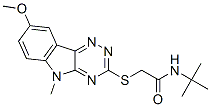 (9ci)-n-(1,1-二甲基乙基)-2-[(8-甲氧基-5-甲基-5H-1,2,4-噻嗪并[5,6-b]吲哚-3-基)硫代]-乙酰胺結構式_603947-65-5結構式