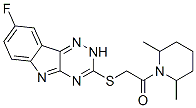 (9ci)-1-[[(8-氟-2H-1,2,4-噻嗪并[5,6-b]吲哚-3-基)硫代]乙?；鵠-2,6-二甲基-哌啶結構式_603947-97-3結構式