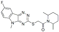 (9ci)-1-[[(8-氟-5-甲基-5H-1,2,4-噻嗪并[5,6-b]吲哚-3-基)硫代]乙?；鵠-2,6-二甲基-哌啶結(jié)構(gòu)式_603948-17-0結(jié)構(gòu)式