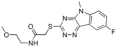 (9ci)-2-[(8-氟-5-甲基-5H-1,2,4-噻嗪并[5,6-b]吲哚-3-基)硫代]-n-(2-甲氧基乙基)-乙酰胺結(jié)構(gòu)式_603948-21-6結(jié)構(gòu)式