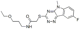 (9ci)-n-(3-乙氧基丙基)-2-[(8-氟-5-甲基-5H-1,2,4-噻嗪并[5,6-b]吲哚-3-基)硫代]-乙酰胺結構式_603948-22-7結構式