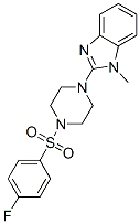 (9ci)-1-[(4-氟苯基)磺?；鵠-4-(1-甲基-1H-苯并咪唑-2-基)-哌嗪結(jié)構(gòu)式_604741-58-4結(jié)構(gòu)式