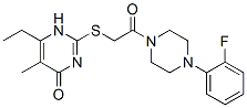 (9ci)-1-[[(6-乙基-1,4-二氫-5-甲基-4-氧代-2-嘧啶)硫代]乙?；鵠-4-(2-氟苯基)-哌嗪結(jié)構(gòu)式_604751-46-4結(jié)構(gòu)式